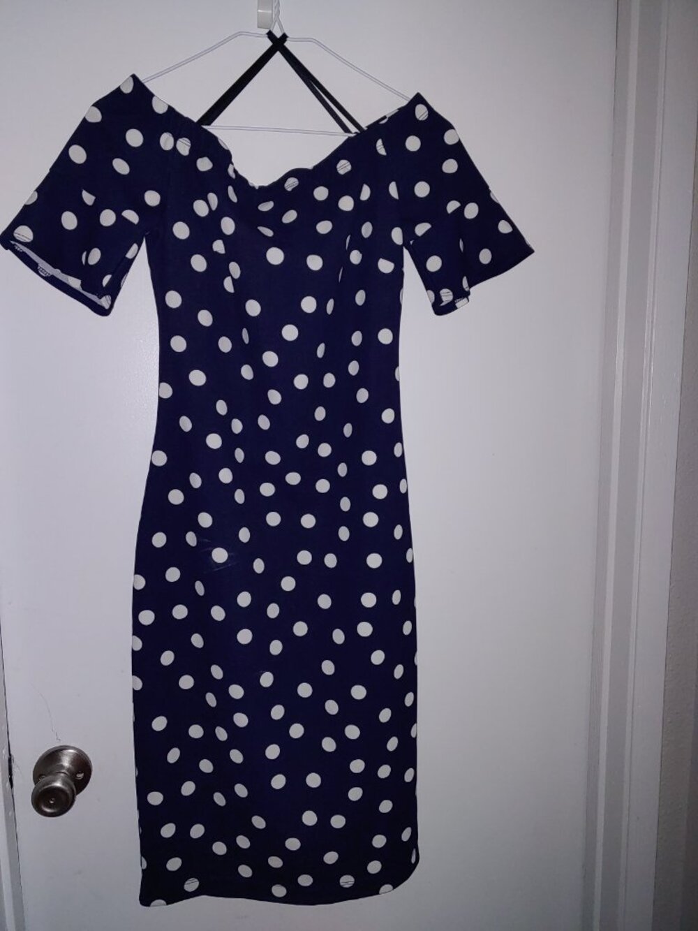 Premier Amour Navy Polka Dot Dress Size 4 – New Without Tags - Picture 8 of 8